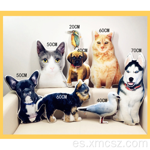 Hogar personalizado perro gato forma de mascota almohada